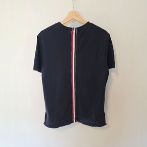 Thom Browne Polo Cotton Material Navy Tshirt With Stripe Size Medium